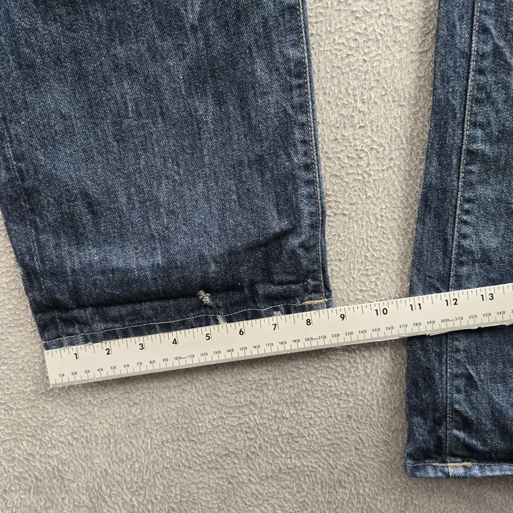 True Religion Men Jeans 38 Blue Denim Ricky Straight Button 32